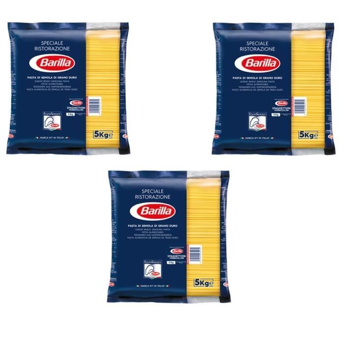 BARILLA Pâtes Spaghettoni - Lot de 3 Paquets de 5 kg