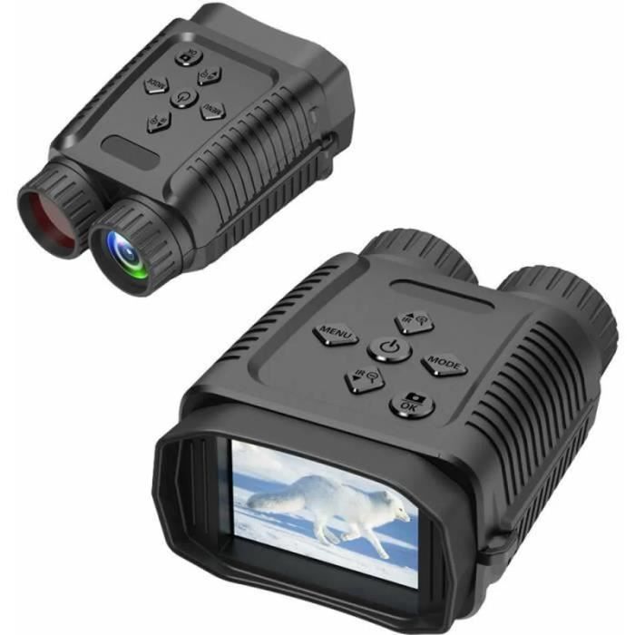 Jumelles de vision nocturne Zoom 4X,Vision nocturne 300M, jumelles infrarouges avec 1080P HD Caméra IR