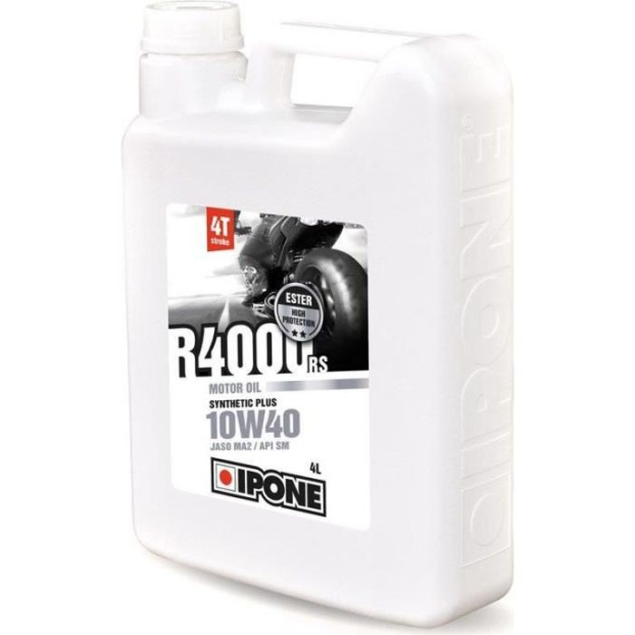 IPONE - Huile Moteur Synthétique Plus 4T 4000 Rs 10W40 4L