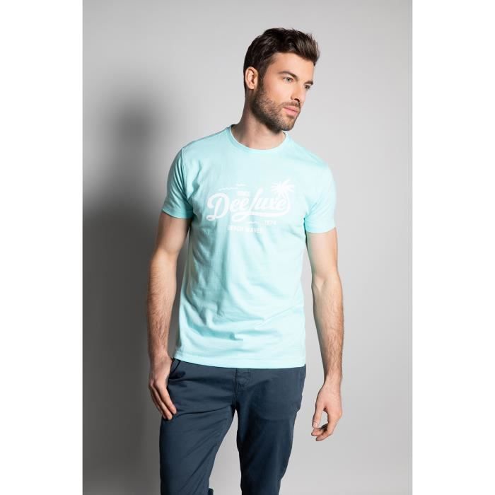 DEELUXE T-shirt col rond logoté AKAU Lagon