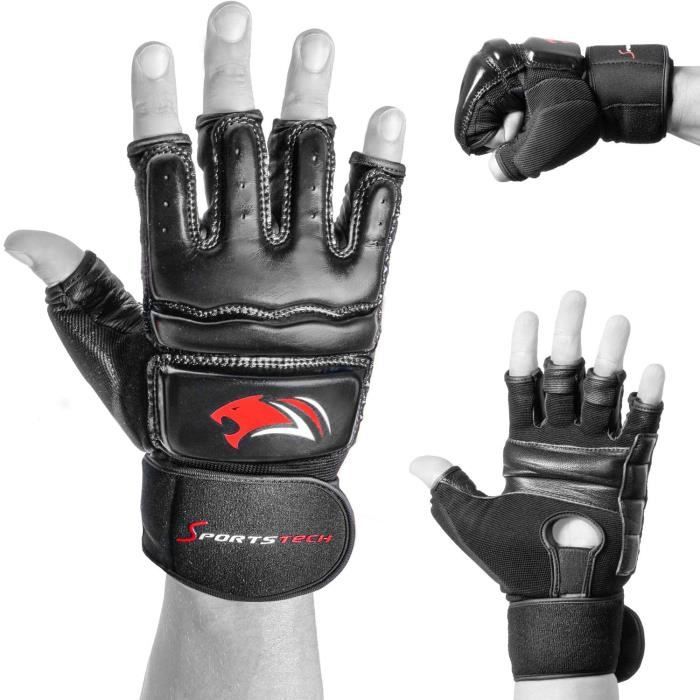 Sportstech BXM10 MMA Gants pour Les Arts Martiaux - pour Femmes et Hommes - idéal pour UFC, Freefight, Sparring, Kick-Boxing