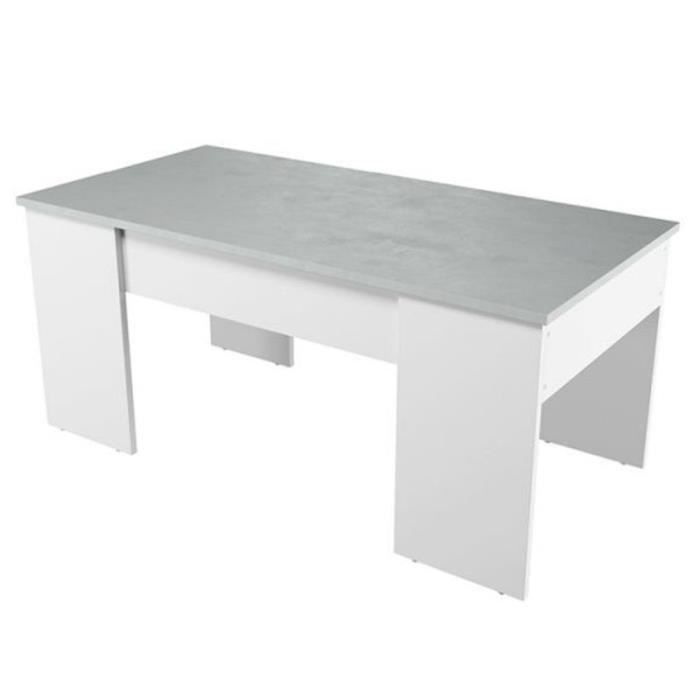 Table Basse Plateau Relevable -arkh- 100cm Gris - Paris Prix