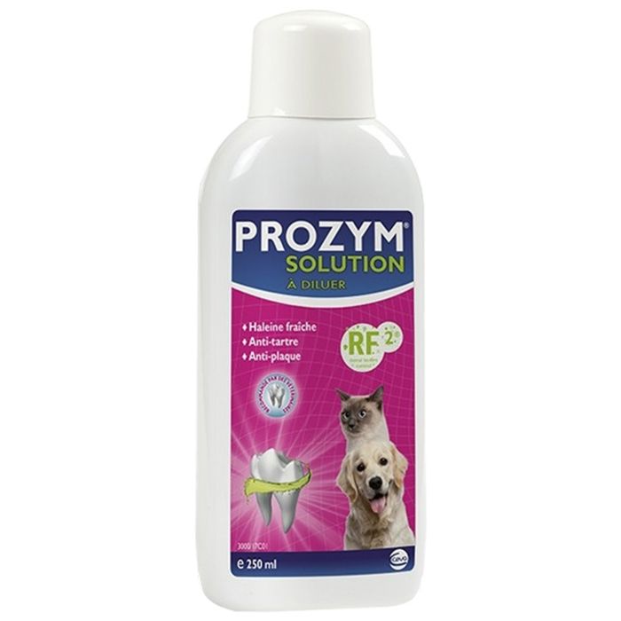 CEVA Solution à diluer Prozym RF2 - Hygiène bucco-dentaire - Pour chien et chat - 250 ml