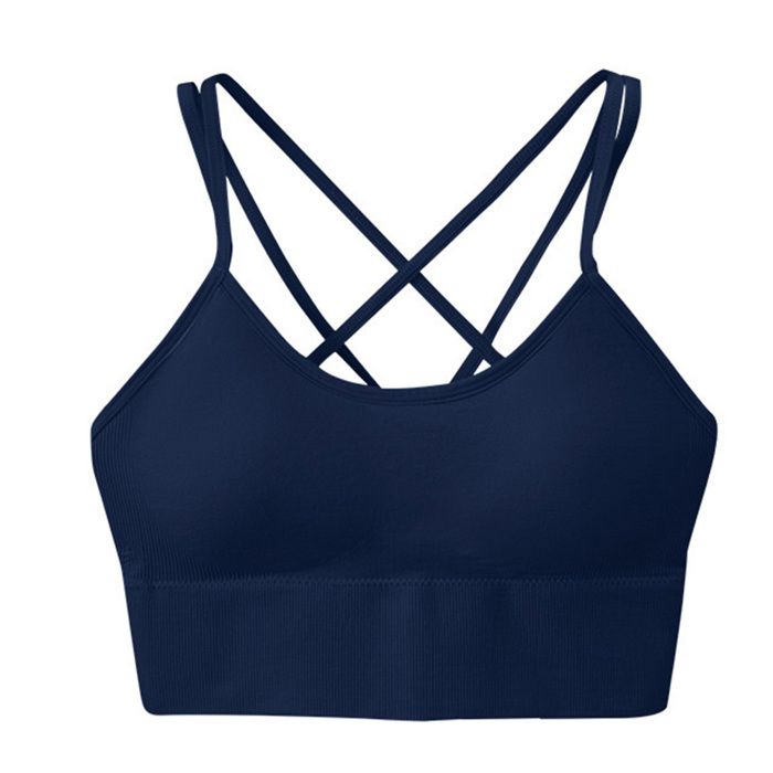 TD® Pas de jantes Soutien-gorge de sport antichoc Running Fitness Yoga Gilet Soutien-gorge Plus Size Sous-vêtements de sport Femmes