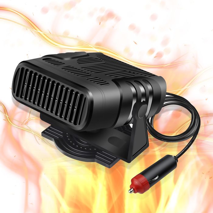 TD® Chauffage appoint 12V portable batterie ventilateur voiture allume cigare radiateur refroidissement dégivreur climatiseur