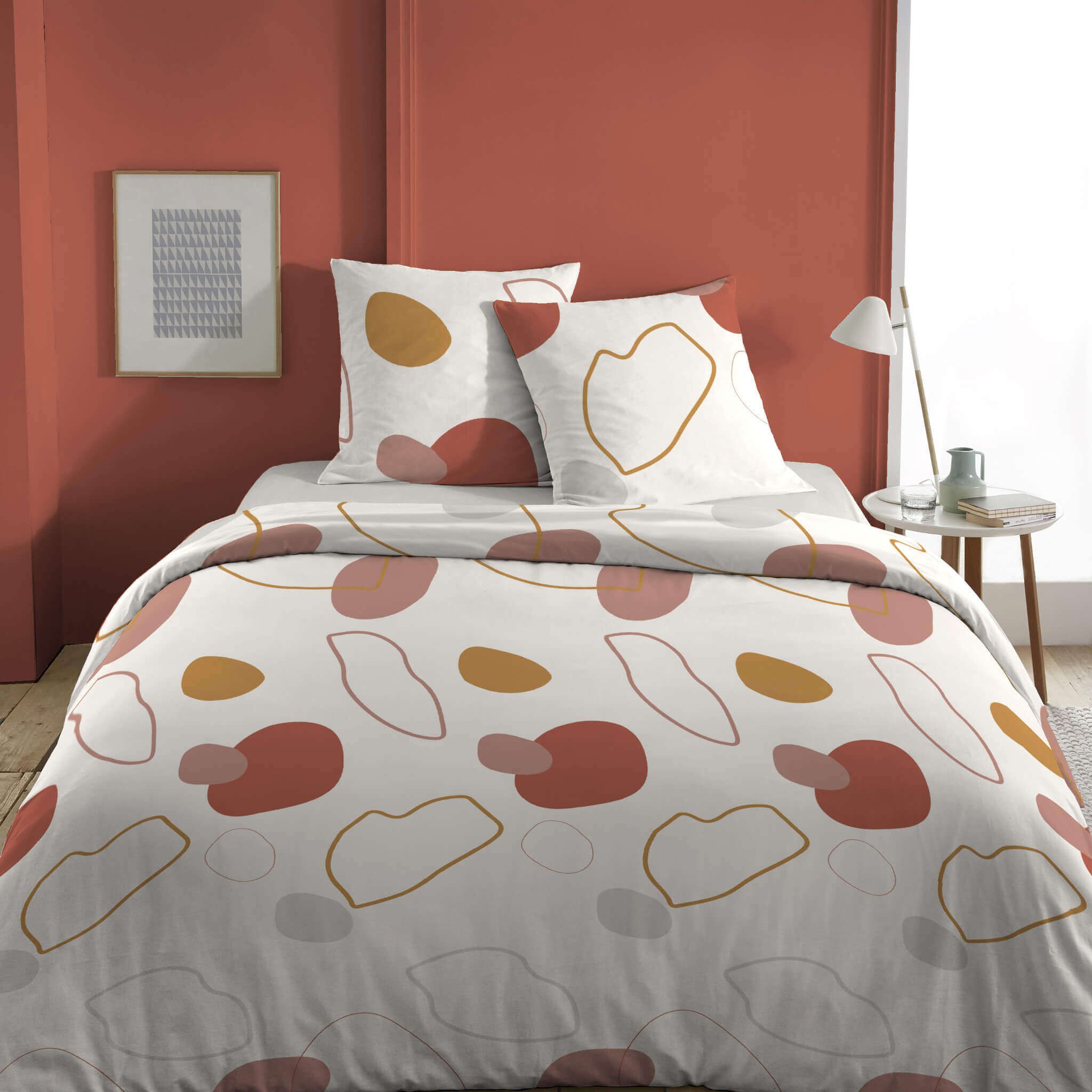 Parure de lit Granit gris perle 140x200 - Gris clair - Terre de Nuit