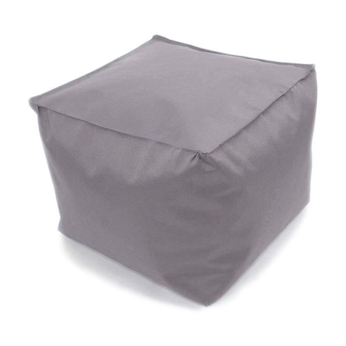 Pouf CARRÉ Intérieur-Extérieur (30x30x25cm) Gris brume