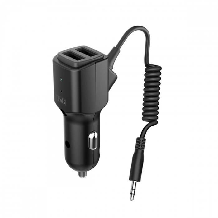 TNB Chargeur allume-cigare avec récepteur Bluetooth - noir