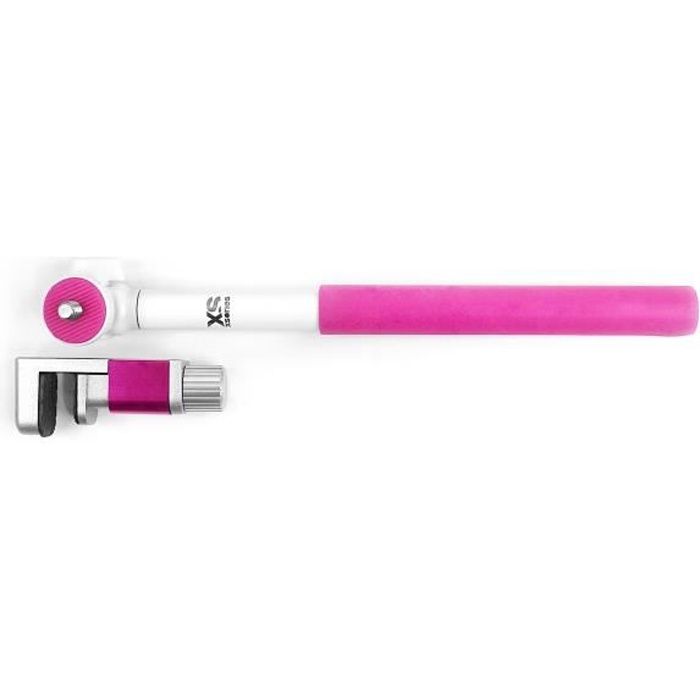 XSories - ME-SHOT - Perche téléscopique de 23 à 93 cm en aluminium, pour caméra ou smartphone, avec pholder, Blanche et Rose