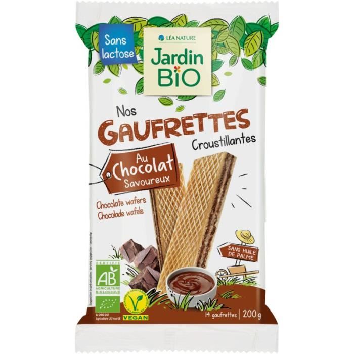 JARDIN BIO Fines gaufrettes chocolat bio - 200g