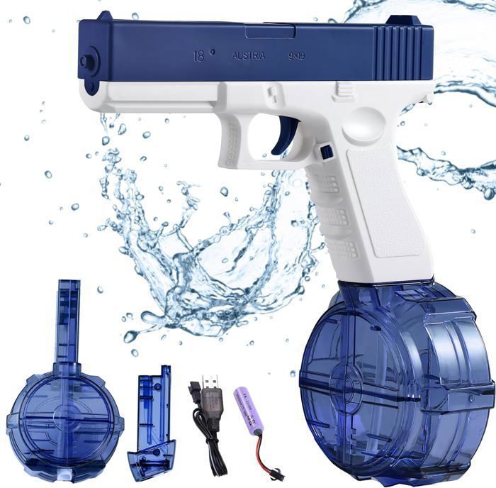 Pistolet à eau électrique glock puissant automatique jouet enfant, pistolet joue