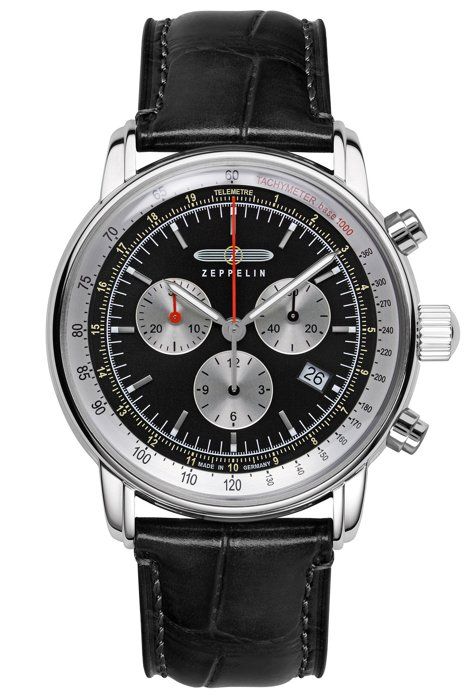 Montre - 8888-2 - Homme - Acier inoxydable - Cuir - Chronographe - 5 bars