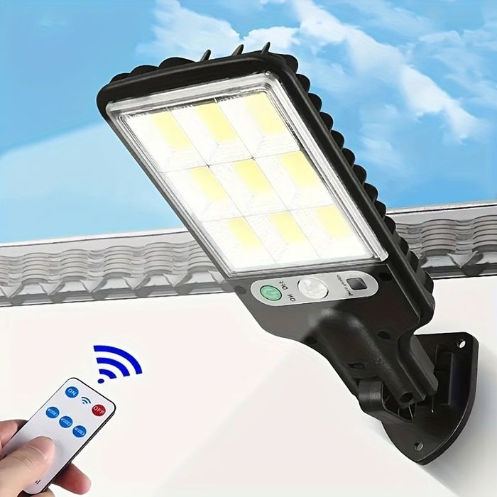 Lampadaire extérieur solaire 1 pièce éclairage de jardin télécommandé avec capteur de corps humain lumière de jardin