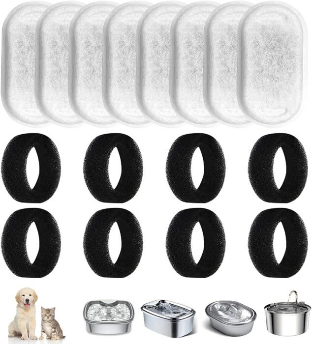 Comparer les prix de 8pcs filtres pour fontaine à chat,filtre pour fontaine à eau pour chat,8 filtres à charbon et 8 filtres en mousse,pour fontaine
