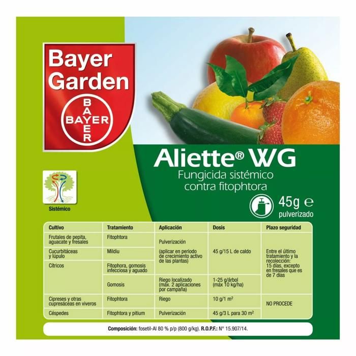 Comparer les prix de Aliette WG Formats insecticides préventifs et curatifs 45 G gazon