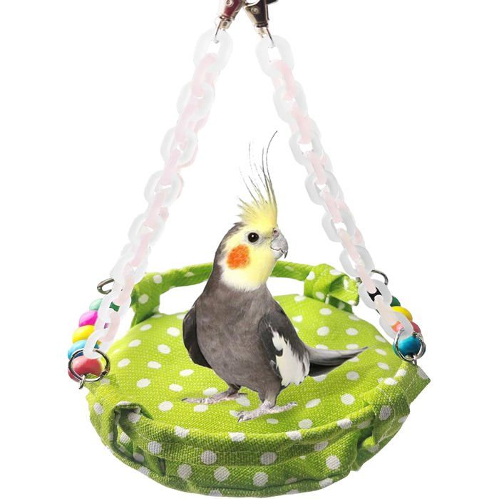 Comparer les prix de Hamac descalade en bois avec clochette – Balançoire idéale pour perroquets perruches et autres animauxw