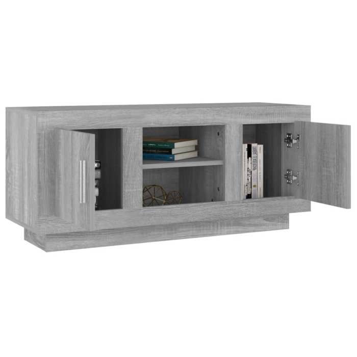 SALE Janvier MODERNE Cabinet TV - MGH - MEUBLE TV/HIFI - Avec rangement - sonoma gris 102x35x45 cm - Bois dingénierie TT918