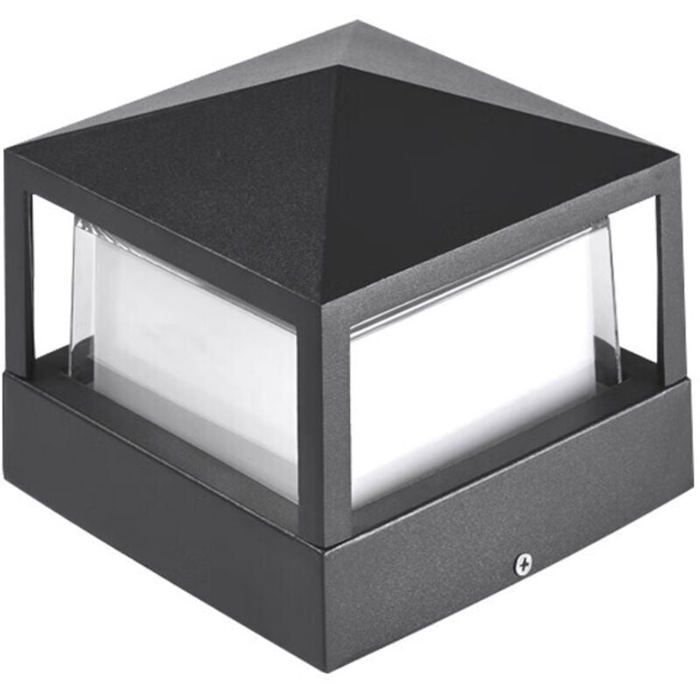 Lumière de Colonne Extérieur pour Portail/Villa IP65 Étanche Aluminium - Jardin Paysage Pelouse Entrée (Blanc Chaud)