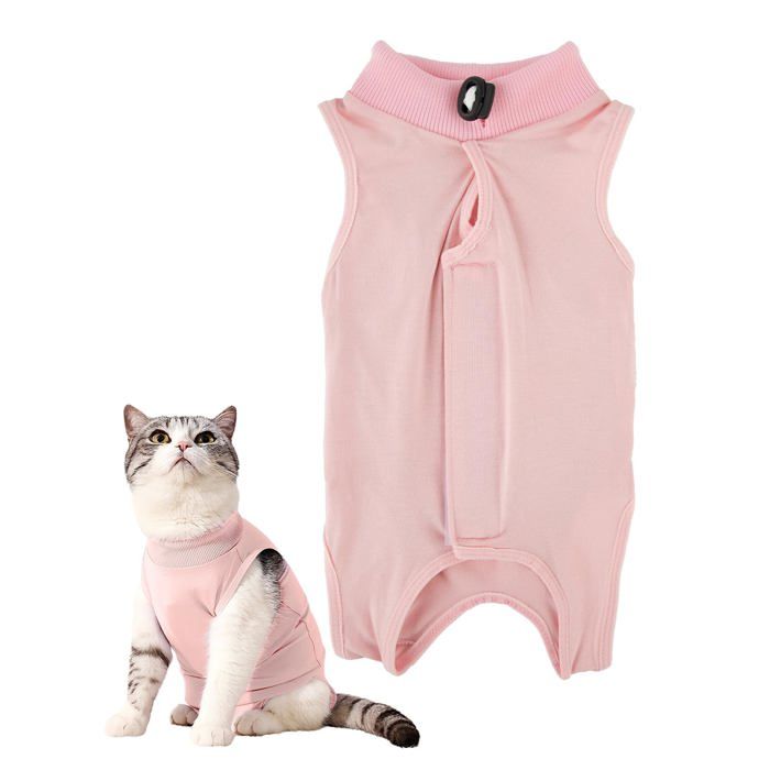 Body Convalescence Chat 2-4kg - Post Opératoire Abdominal/Pelage - Femelle Animal Compagnie QIEDOVIEY