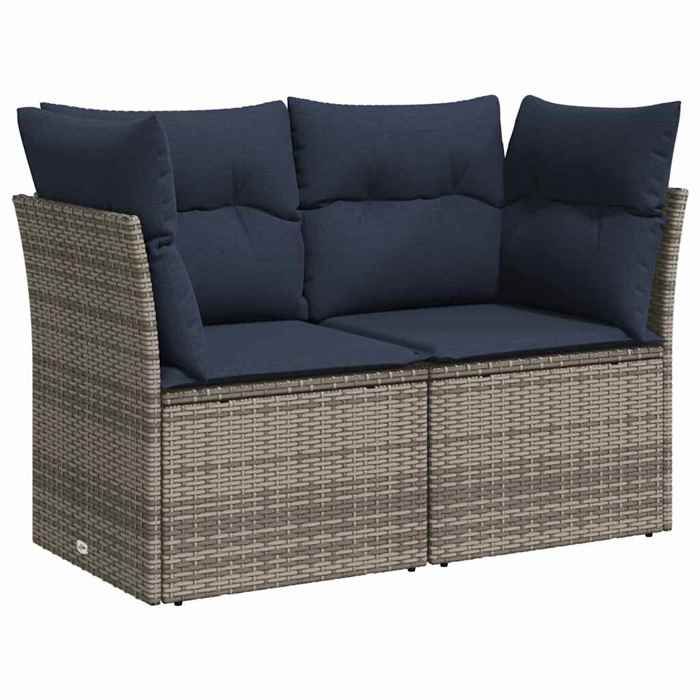 (Promo 2026)Canapé de jardin - SHIELD Canapé dextérieur - Pour jardin - avec coussin Gris 124x62x69cm polyrotin 6364430