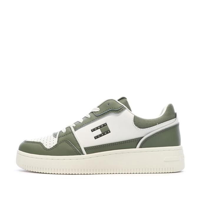Tommy Hilfiger Baskets Blanc/Vert Homme Tommy Hilfiger Cupsole
