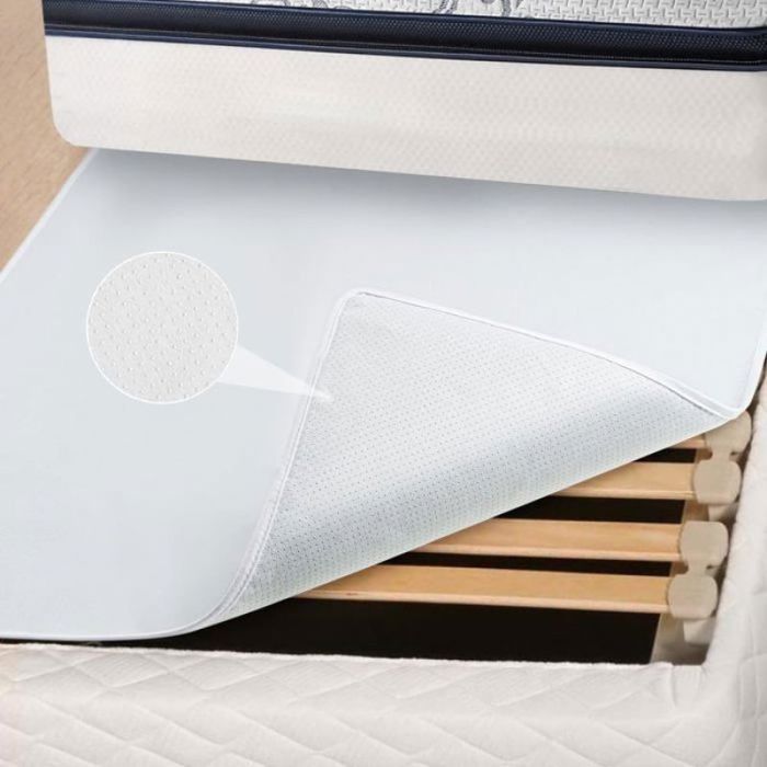 Protège-matelas antidérapant 140 x 200 cm - feutre respirable à particules - gris lavable en machine Il se lave en machine à 40 °C
