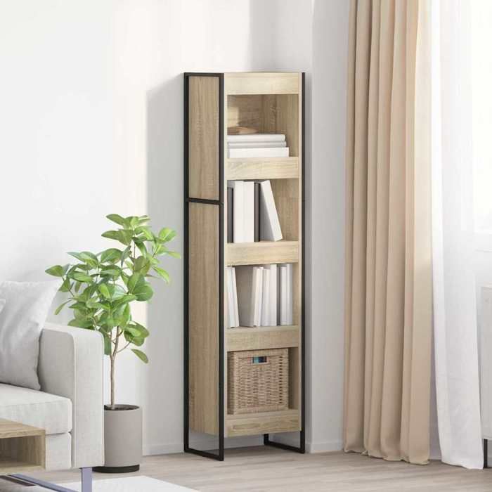 TOP-SELLER Bibliothèque 40 x 30 x 155 cm Bois dingénierie Sonoma Montage-facile 8841