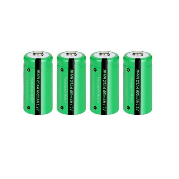 1,2V 8PCSlot de 4 batteries rechargeables NIMH 650 aa, 23AA, 1.2 MAH