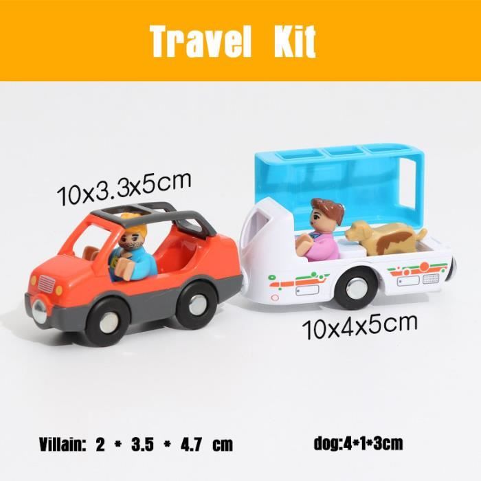 Train électrique Enfant Compatible Brio - Locomotive à Piles Magnétique - Bois - LiRiQi - 3-8 Ans