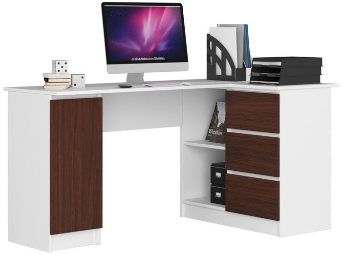 Melbourne Onbepaald gracht Grand bureau d'angle AKORD droit B20 blanc 155 cm bureau informatique (1) porte (3) tiroirs Wengé , 4 étagères 155x85x77 cm - Cdiscount Maison Melbourne Onbepaald gracht Grand bureau d'angle AKORD droit B20 blanc 155 cm bureau informatique (1) porte (3) tiroirs Wengé , 4 étagères 155x85x77 cm - Cdiscount Maison