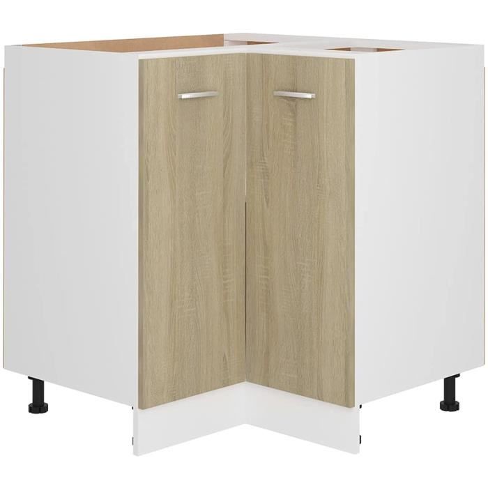 Armoire de Plancher dangle Armoire de Rangement Cuisine Chêne Sonoma 755x755x805 cm Aggloméré[492]