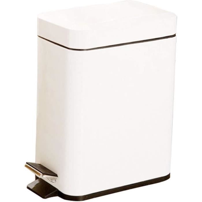 Poubelle à Couvercle Basculant 10L En Plastique PP - Poubelle Cuisine Kaki - IOIUSKKU