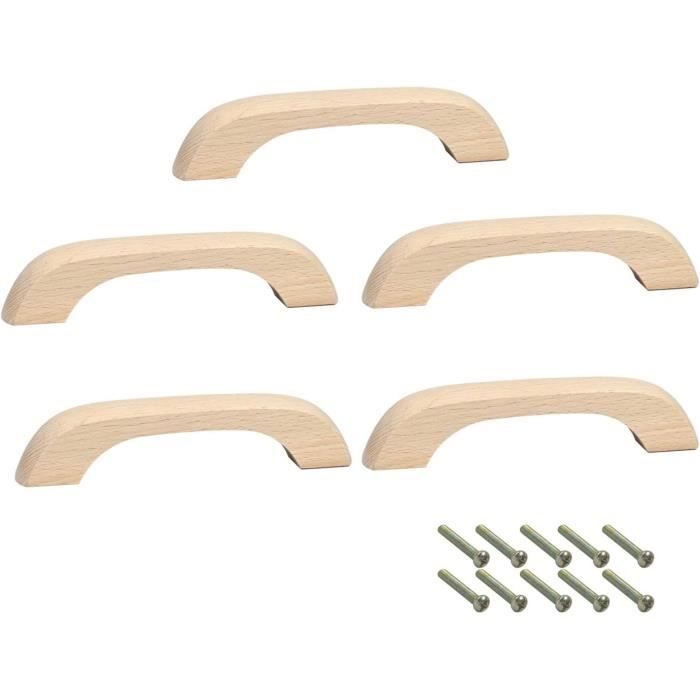 Pré-foré En Bois Porte Tiroir Placard Boutons Poignées 23x17mm Marron