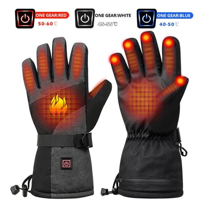 Gants chauffants Sport Hiver niveaux de température