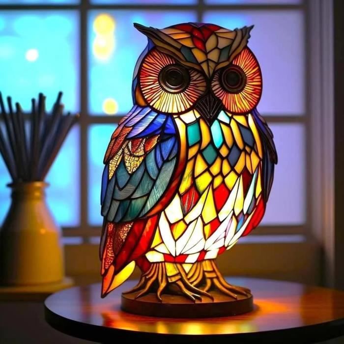 Lampe à Illusion 3D En Forme De Chouette - Veilleuse 3D Pour Enfants - Illusion De Hibou Avec 16 Couleurs Changeantes 96379663
