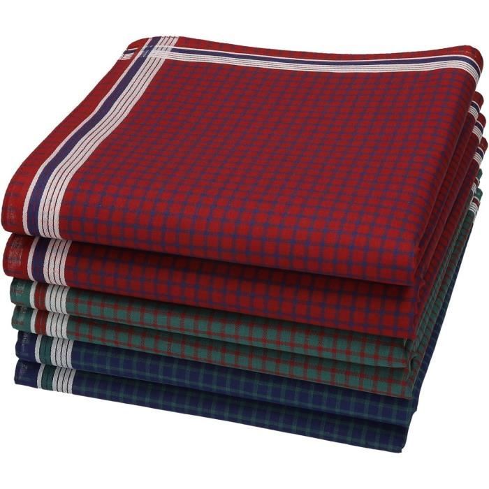 Mouchoirs Tissus Homme 5 Pièces Mouchoir en Tissu Traditionnels