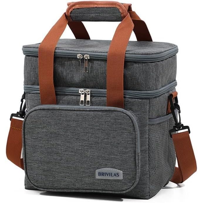 12.5L Double Couche Sac Isotherme Repas Pour Hommes Et Femmes Isotherme Sac Pique Nique Souple Glacières De Camping Et Randon[L339]