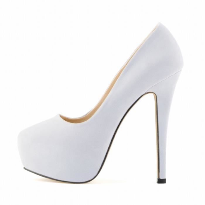talon plateforme blanche