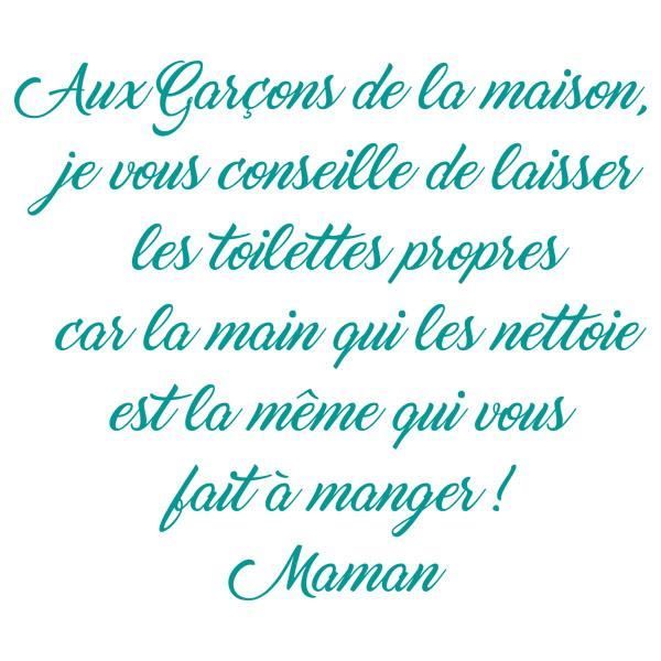 Sticker Citation Toilette Cdiscount