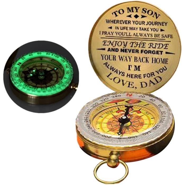 Boussole De Survie En Métal - Poche, étanche - Pour Randonnée, Camping, Chasse - Outil Navigation Militaire Style Rétro