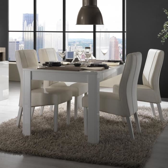 Table de salle à manger en bois massif de pin Decowood, couleur chêne