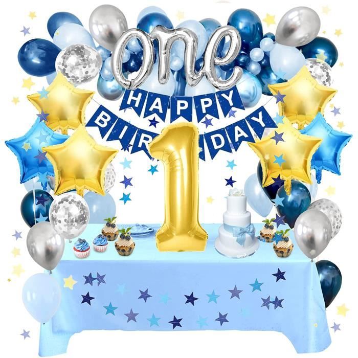 Likyva Decoration Anniversaire 1 An Garcon Ballons Anniversaire 1 An Garcon Ballon Anniversaire Bleu Deco Baby Shower Garcon 500 Cdiscount Maison