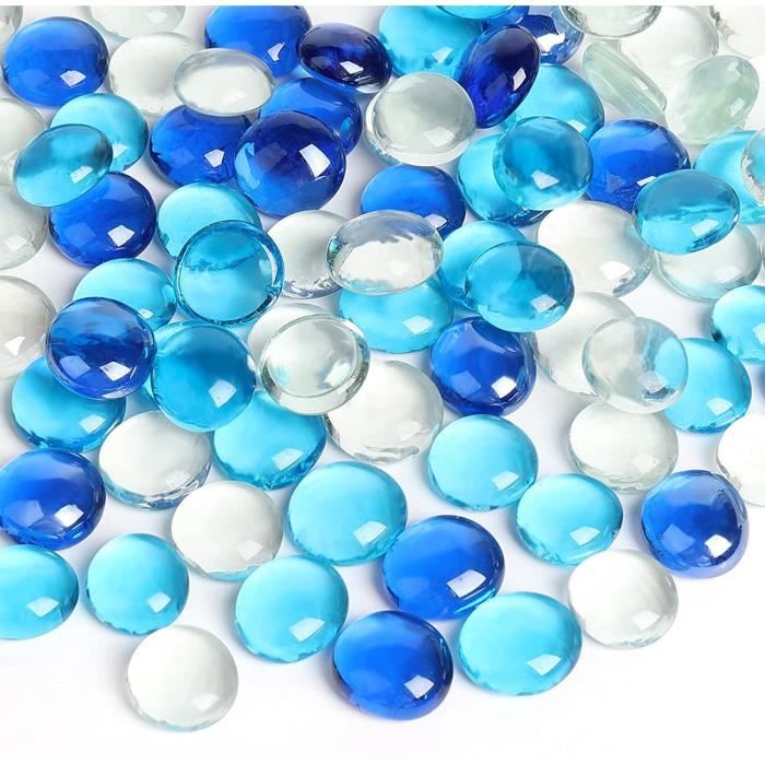 Mesbilles – 250 G De Galets En Verre Plat 30 Mm – 14 Billes Décoratives, Enfant