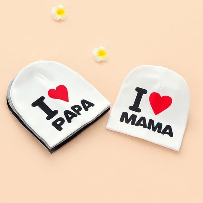 Blanc 2pcs Chapeaux Pour Enfants Bebes Avec Lettres Papa Mama Cdiscount Puericulture Eveil Bebe