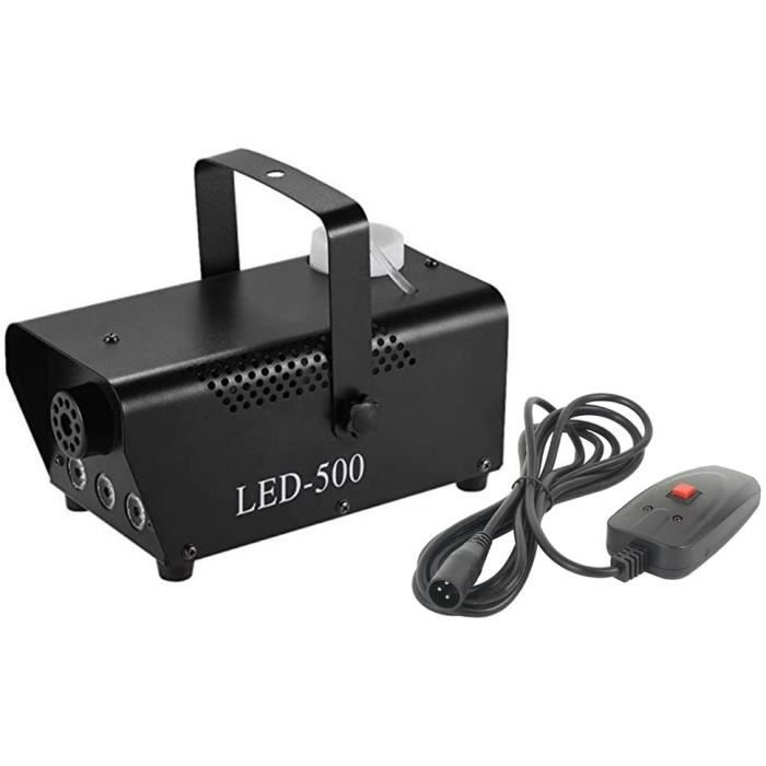 Machine à Fumée 500W Avec 3 LED RGB Et Télécommande - Effets Spéciaux Halloween, Fêtes, Mariages
