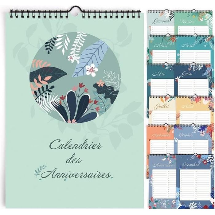 Calendrier d'anniversaire – Calendrier perpétuel pour