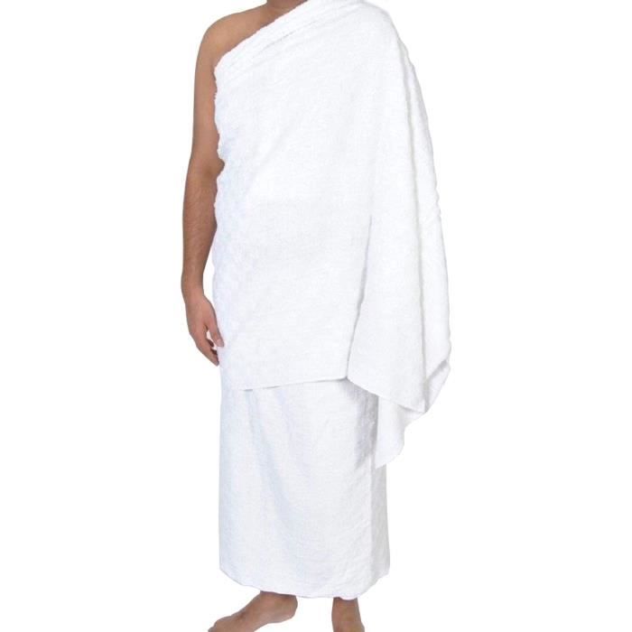 Ihram Ehram Ahram pour homme pour Hajj et Umrah - 2 serviettes - Hygiénique naturel 100 % coton Ihram Ehram Ahram pour homme pour Hajj et Umrah - 2 serviettes - Hygiénique naturel 100 % coton
