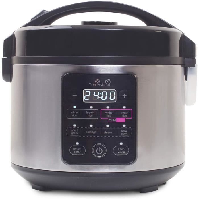 Yum Asia Kumo YumCarb Cuiseur à riz avec bol en céramique et logique floue avancée, 5 fonctions