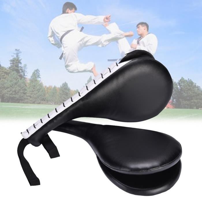Ausuky Cible Double Frappe Taekwondo – Nylon 39x19 Cm, Mousse Haute Résilience, Bracelet Réglable