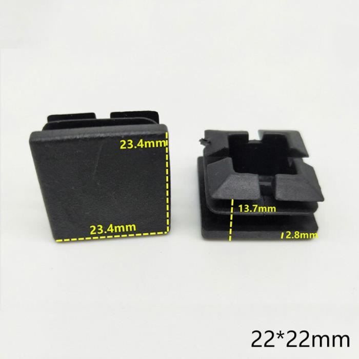 8 Bouchons De Tube Carrés 50x50mm - Plastique Pour Main Courante, Garde-corps